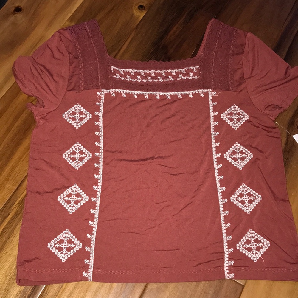 American Eagle soft&sexy square neck tee